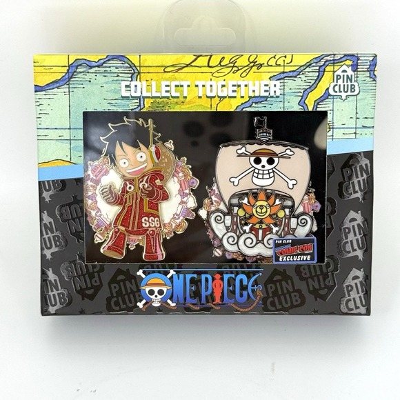 One Piece Luffy & Thousand Sunny 2-Pin Set 2025 Comic Con Exclusive Pin‎ Club